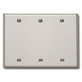 Leviton 84033-40 Metal Blank Plate 3-Gang - Box Mount